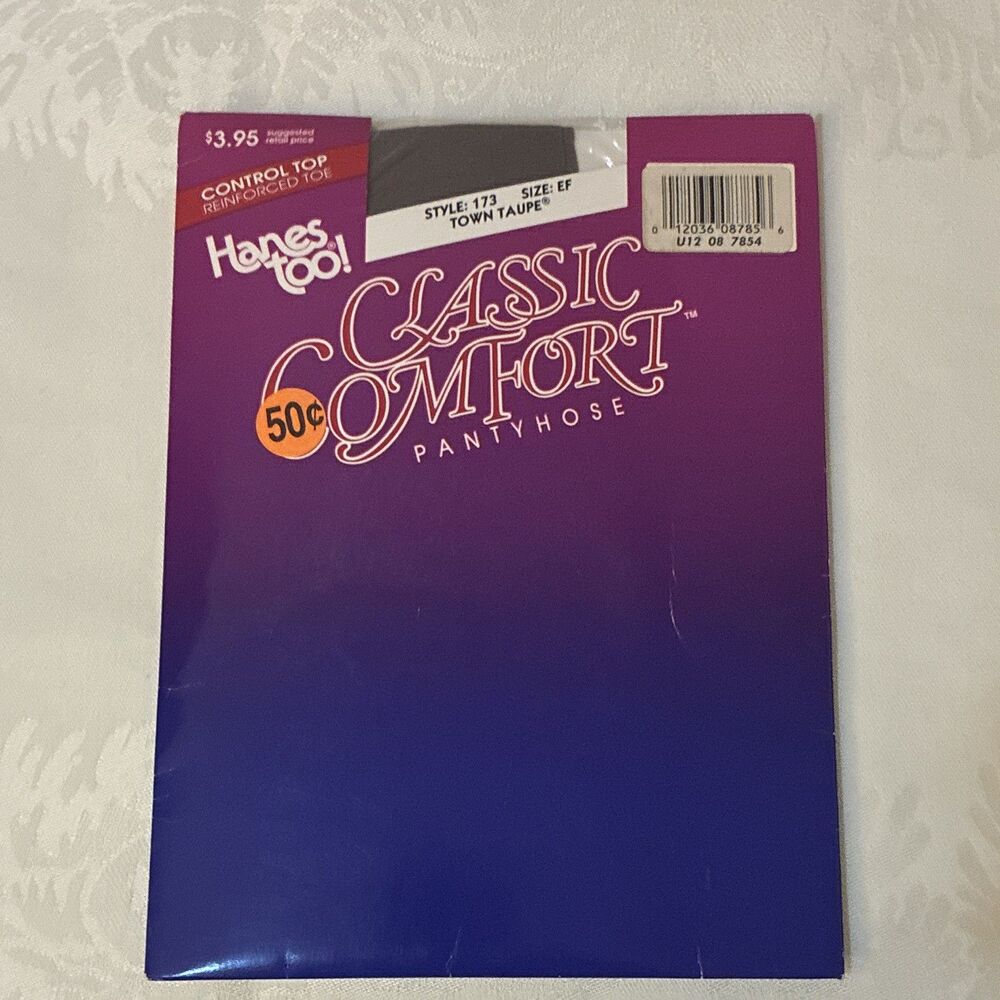 Vintage 90’s Hanes Too! Control Top Pantyhose Reinforced